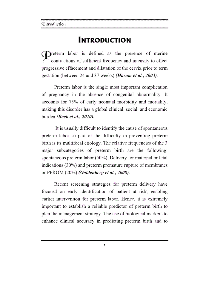 Author: Naemat-Allah,Mona Mohamed Ibrahim./ Title: Maternal Serum Amyloid A  Levels in Pregnancies Complicated with Preterm Labour /