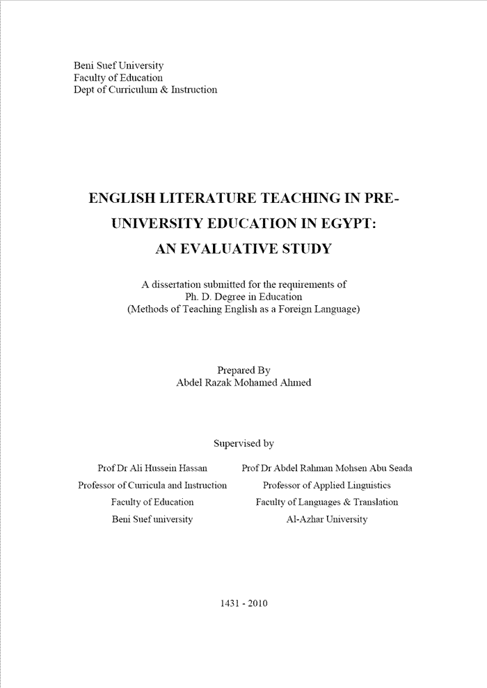 thesis title for english education